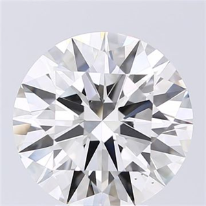 Picture of Natural Diamond 3.70 Carats, Round with Excellent Cut, H Color, VS2 Clarity and Certified by GIA