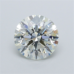 Picture of Natural Diamond 2.41 Carats, Round with Excellent Cut, J Color, SI1 Clarity and Certified by GIA