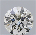 Natural Diamond 0.46 Carats, Round with Excellent Cut, K Color, SI1 Clarity and Certified by GIA