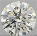 Natural Diamond 0.50 Carats, Round with Excellent Cut, J Color, SI1 Clarity and Certified by IGI