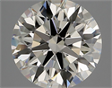 Natural Diamond 3.09 Carats, Round with Excellent Cut, K Color, VVS2 Clarity and Certified by GIA