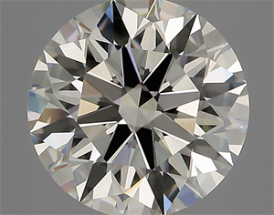 Picture of Natural Diamond 3.09 Carats, Round with Excellent Cut, K Color, VVS2 Clarity and Certified by GIA