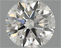 Natural Diamond 0.42 Carats, Round with Excellent Cut, F Color, SI1 Clarity and Certified by IGI