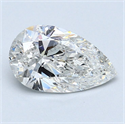 Natural Diamond 1.71 Carats, Pear with  Cut, F Color, SI2 Clarity and Certified by IGI