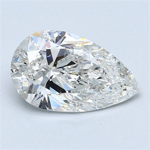 Picture of Natural Diamond 1.71 Carats, Pear with  Cut, F Color, SI2 Clarity and Certified by IGI