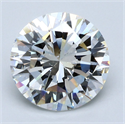 Natural Diamond 4.13 Carats, Round with Very Good Cut, H Color, VVS2 Clarity and Certified by GIA