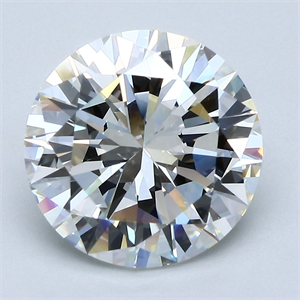 Picture of Natural Diamond 4.13 Carats, Round with Very Good Cut, H Color, VVS2 Clarity and Certified by GIA