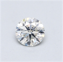 Natural Diamond 0.50 Carats, Round with Excellent Cut, I Color, SI2 Clarity and Certified by GIA