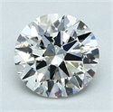 Natural Diamond 1.70 Carats, Round with Excellent Cut, H Color, VVS2 Clarity and Certified by GIA