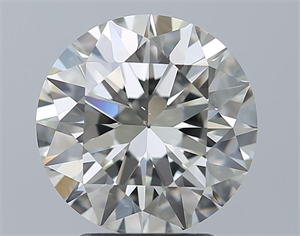 Picture of Natural Diamond 3.08 Carats, Round with Excellent Cut, K Color, VS2 Clarity and Certified by GIA