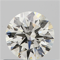 Natural Diamond 0.57 Carats, Round with Excellent Cut, I Color, VVS1 Clarity and Certified by IGI