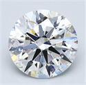 Natural Diamond 3.12 Carats, Round with Excellent Cut, E Color, SI2 Clarity and Certified by GIA