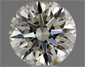 Natural Diamond 0.41 Carats, Round with Excellent Cut, J Color, IF Clarity and Certified by IGI