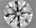 Natural Diamond 0.45 Carats, Round with Excellent Cut, I Color, SI1 Clarity and Certified by IGI