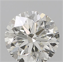 Natural Diamond 0.61 Carats, Round with Excellent Cut, K Color, VS2 Clarity and Certified by GIA