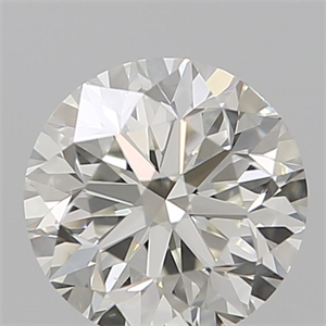 Picture of Natural Diamond 0.61 Carats, Round with Excellent Cut, K Color, VS2 Clarity and Certified by GIA