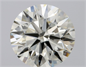 Natural Diamond 2.53 Carats, Round with Excellent Cut, J Color, VS2 Clarity and Certified by IGI