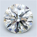 Natural Diamond 2.39 Carats, Round with Excellent Cut, J Color, SI2 Clarity and Certified by GIA