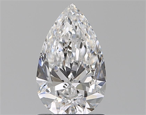 Picture of Natural Diamond 1.00 Carats, Pear with  Cut, D Color, SI1 Clarity and Certified by GIA