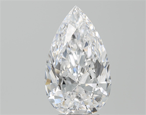 Picture of Natural Diamond 4.01 Carats, Pear with  Cut, D Color, IF Clarity and Certified by GIA