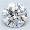 Natural Diamond 3.01 Carats, Round with Excellent Cut, J Color, SI1 Clarity and Certified by GIA