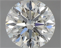 Natural Diamond 0.53 Carats, Round with Excellent Cut, J Color, VVS2 Clarity and Certified by GIA