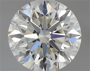 Picture of Natural Diamond 0.53 Carats, Round with Excellent Cut, J Color, VVS2 Clarity and Certified by GIA