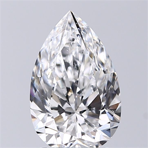 Picture of Natural Diamond 1.95 Carats, Pear with  Cut, D Color, SI1 Clarity and Certified by GIA