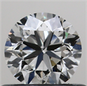 Natural Diamond 0.50 Carats, Round with Very Good Cut, H Color, SI1 Clarity and Certified by GIA