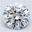 Natural Diamond 4.30 Carats, Round with Excellent Cut, D Color, VVS1 Clarity and Certified by GIA