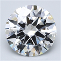 Natural Diamond 5.60 Carats, Round with Excellent Cut, F Color, IF Clarity and Certified by GIA