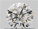 Natural Diamond 0.51 Carats, Round with Excellent Cut, J Color, VVS2 Clarity and Certified by GIA