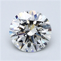 Natural Diamond 1.70 Carats, Round with Excellent Cut, H Color, VS2 Clarity and Certified by GIA