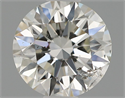 Natural Diamond 0.57 Carats, Round with Excellent Cut, H Color, SI1 Clarity and Certified by IGI