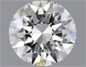 Natural Diamond 2.01 Carats, Round with Excellent Cut, H Color, VVS1 Clarity and Certified by GIA