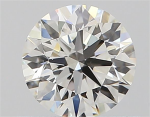 Picture of Natural Diamond 0.56 Carats, Round with Excellent Cut, J Color, VS2 Clarity and Certified by GIA