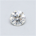 Natural Diamond 0.40 Carats, Round with Excellent Cut, I Color, SI2 Clarity and Certified by GIA