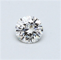 Natural Diamond 0.42 Carats, Round with Very Good Cut, G Color, SI1 Clarity and Certified by GIA