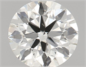 Natural Diamond 0.50 Carats, Round with Excellent Cut, K Color, VS2 Clarity and Certified by GIA