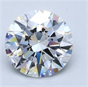 Natural Diamond 1.80 Carats, Round with Excellent Cut, D Color, SI1 Clarity and Certified by GIA