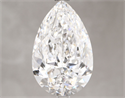 Natural Diamond 4.02 Carats, Pear with  Cut, D Color, VVS1 Clarity and Certified by GIA