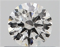 Natural Diamond 0.43 Carats, Round with Excellent Cut, F Color, VS1 Clarity and Certified by GIA