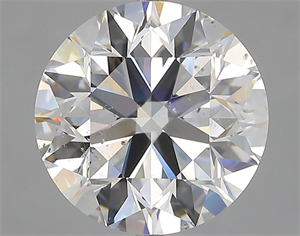 Picture of Natural Diamond 4.01 Carats, Round with Excellent Cut, F Color, SI2 Clarity and Certified by GIA