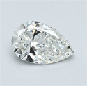 Natural Diamond 0.71 Carats, Pear with  Cut, H Color, IF Clarity and Certified by GIA