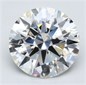 Natural Diamond 3.51 Carats, Round with Excellent Cut, G Color, VS2 Clarity and Certified by GIA