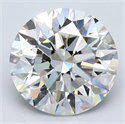 Natural Diamond 3.20 Carats, Round with Excellent Cut, H Color, VS1 Clarity and Certified by GIA