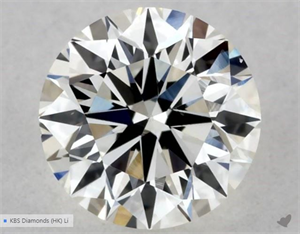 Picture of Natural Diamond 0.40 Carats, Round with Excellent Cut, I Color, VS1 Clarity and Certified by GIA