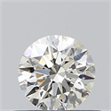 Natural Diamond 0.41 Carats, Round with Excellent Cut, K Color, VVS2 Clarity and Certified by GIA