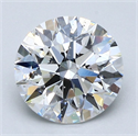 Natural Diamond 2.08 Carats, Round with Excellent Cut, F Color, SI2 Clarity and Certified by GIA