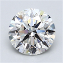 Natural Diamond 2.50 Carats, Round with Excellent Cut, H Color, SI1 Clarity and Certified by GIA